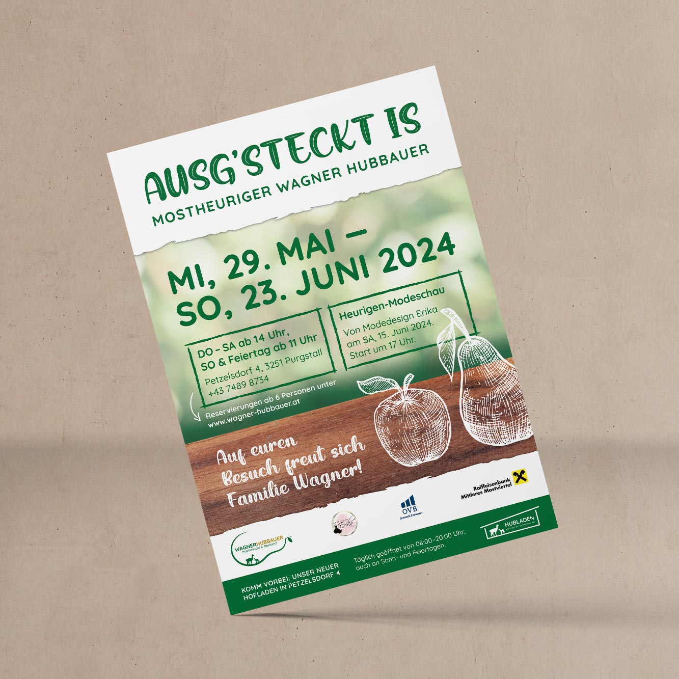 Auf Bild klicken, um mehr zum Projekt "Drucksorten Alpakahof Wagner Hubbauer" zu erfahren.